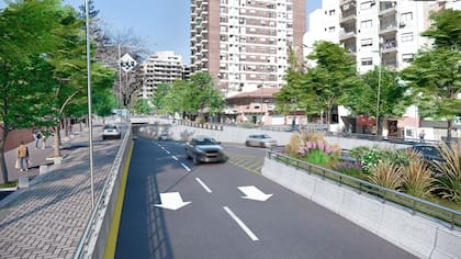 Así será el nuevo paso bajo nivel de la avenida Álvarez Thomas, en Villa Urquiza