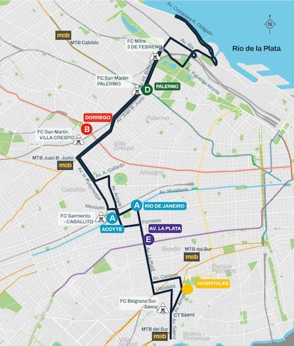 Así será el recorrido del TramBús T1