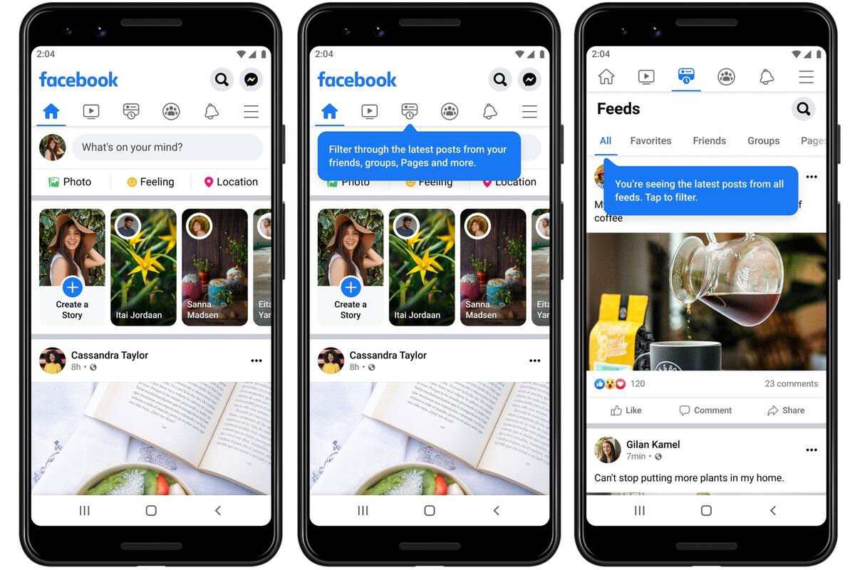 Así será la nueva organización de pestañas de contenido en Facebook