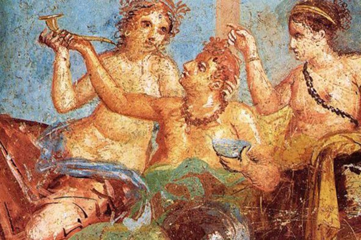 Así, sólo si eras rico... (fresco de la Casa de los Amantes de Pompeya).