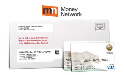 Así son las tarjetas del Reembolso Tributario para la Clase Media en California