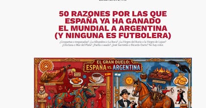 Así tituló el medio El Español sobre la final del Mundial 2026