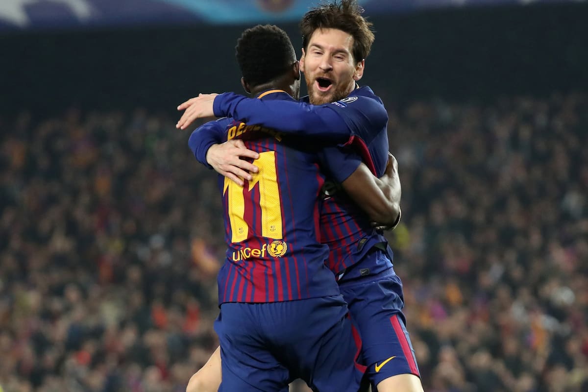 Asistencia de Messi, gol de Ousmane Dembele, Barcelona gana 2-0