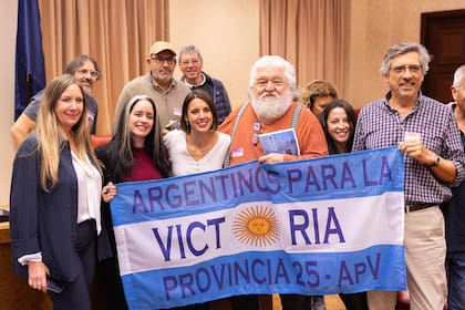 Asistentes al congreso "antilawfare" organizado en el Congreso de los Diputados de España, donde se abordó la situación legal de Cristina Kirchner