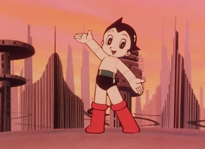 Astro Boy usaba sus botas rojas para desplazarse por el aire