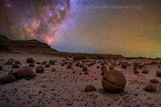 El Valle de la Luna y la Vía Láctea, juntos por primera vez en la mira de un argentino