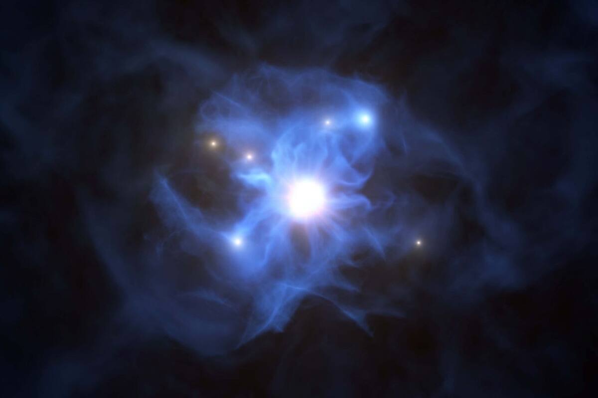 Astrónomos descubren seis nuevas galaxias atrapadas en la "telaraña" de un agujero negro