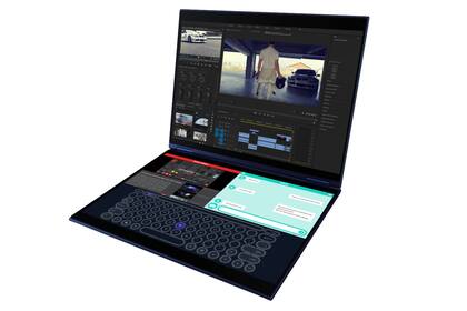 Asus también presentó en la feria Computex el prototipo Project Precog, equipado con dos pantallas táctiles