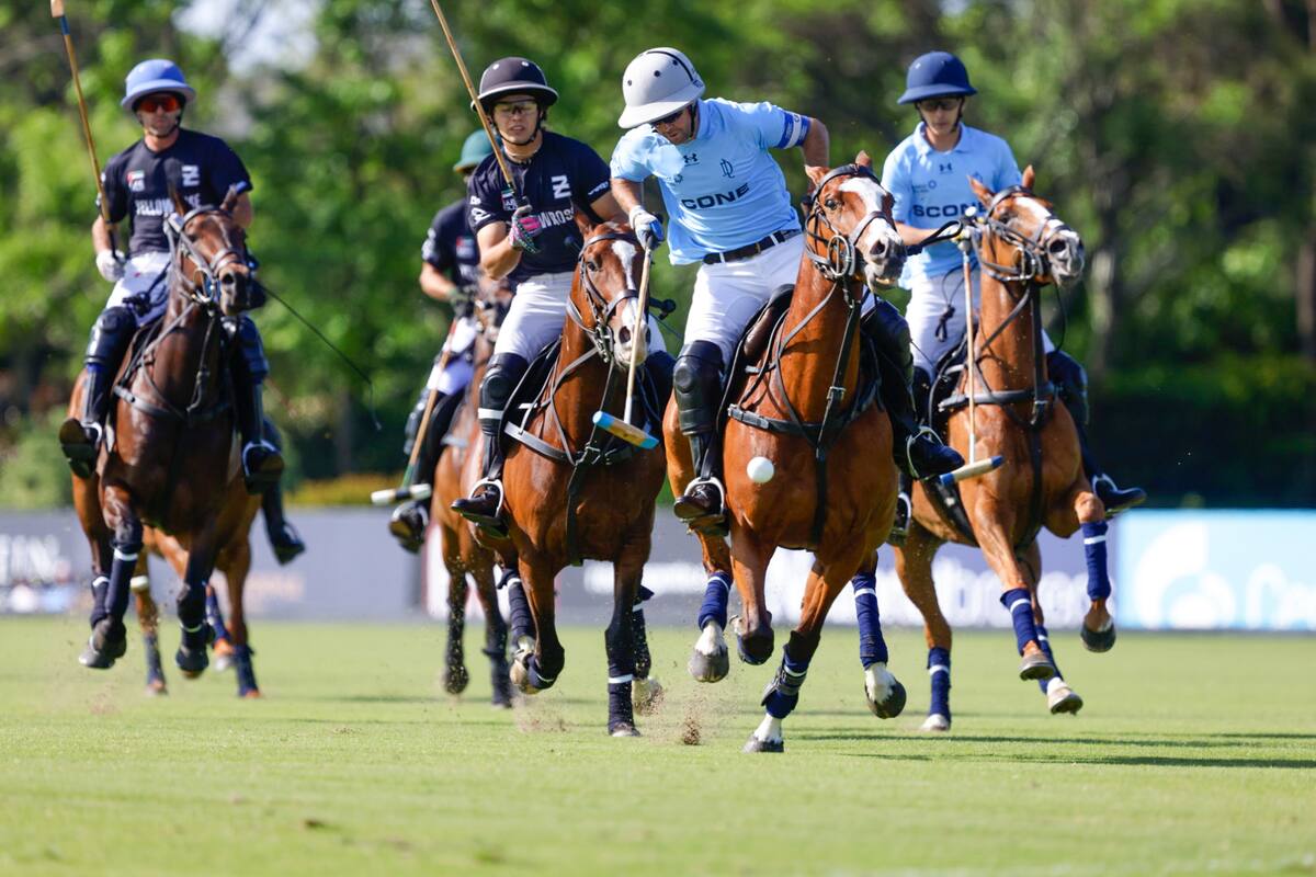 Ataca Diego Cavanagh, inalcanzable para los polistas de Ellerstina; Cría La Dolfina volvió a darle un disgusto al equipo de la familia Pieres, el primero en el Abierto de Tortugas.