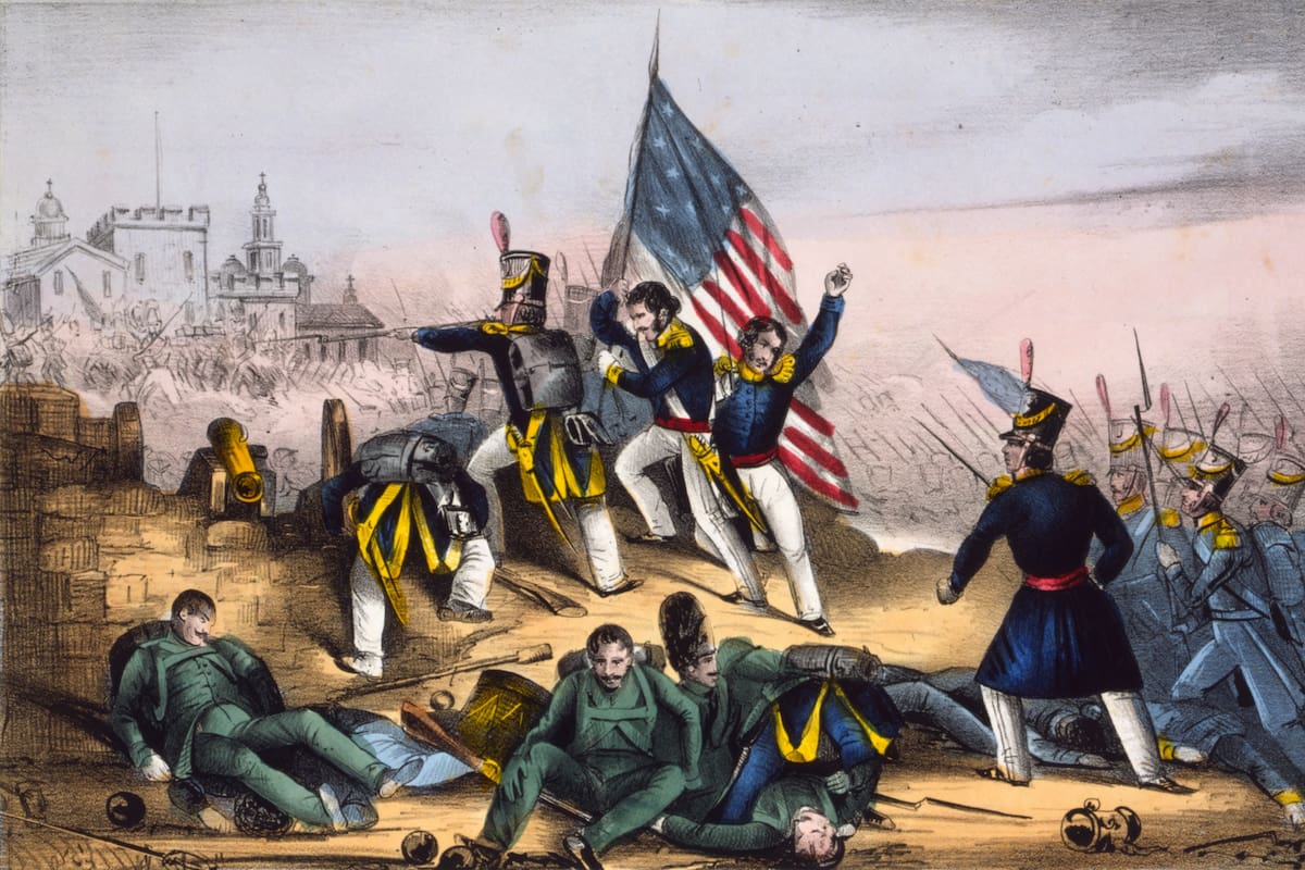 Ataque al Colgio Militar del Castillo de Chapultepec, último bastión de defensa del ejército mexicano antes de la invasión a Ciudad de México