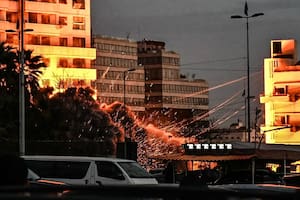 Ataque en un edificio en Beirut (Foto AFP)