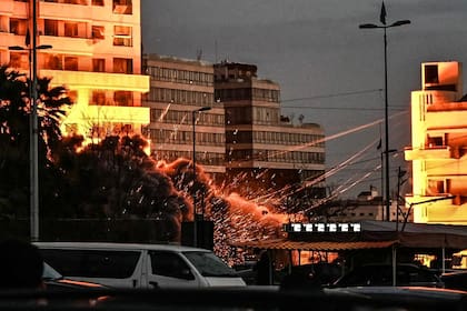 Ataque en un edificio en Beirut (Foto AFP)