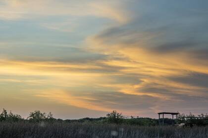 Atardece en el delta de San Isidro.