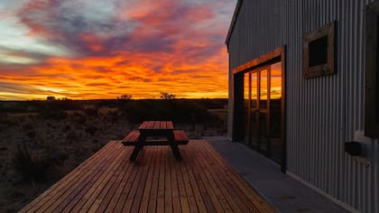 Atardecer en el camping Arroyo Marea.