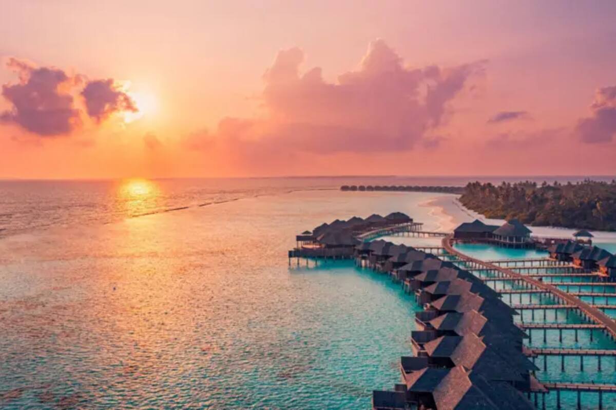 Atardecer en las islas Maldivas