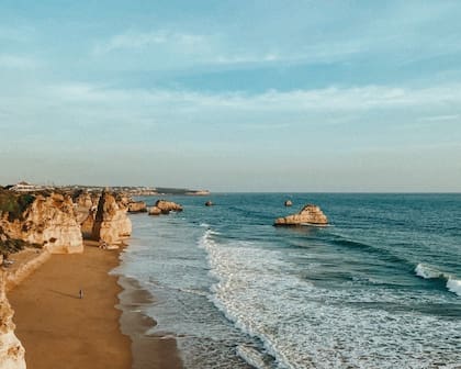 Atardecer en Praia da Rocha, una de las más lindas de la ciudad.