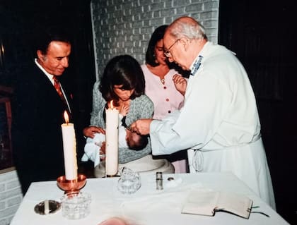 Atípicamente, el bautismo de Cagliari fue en la Quinta de Olivos y contó con la presencia del presidente