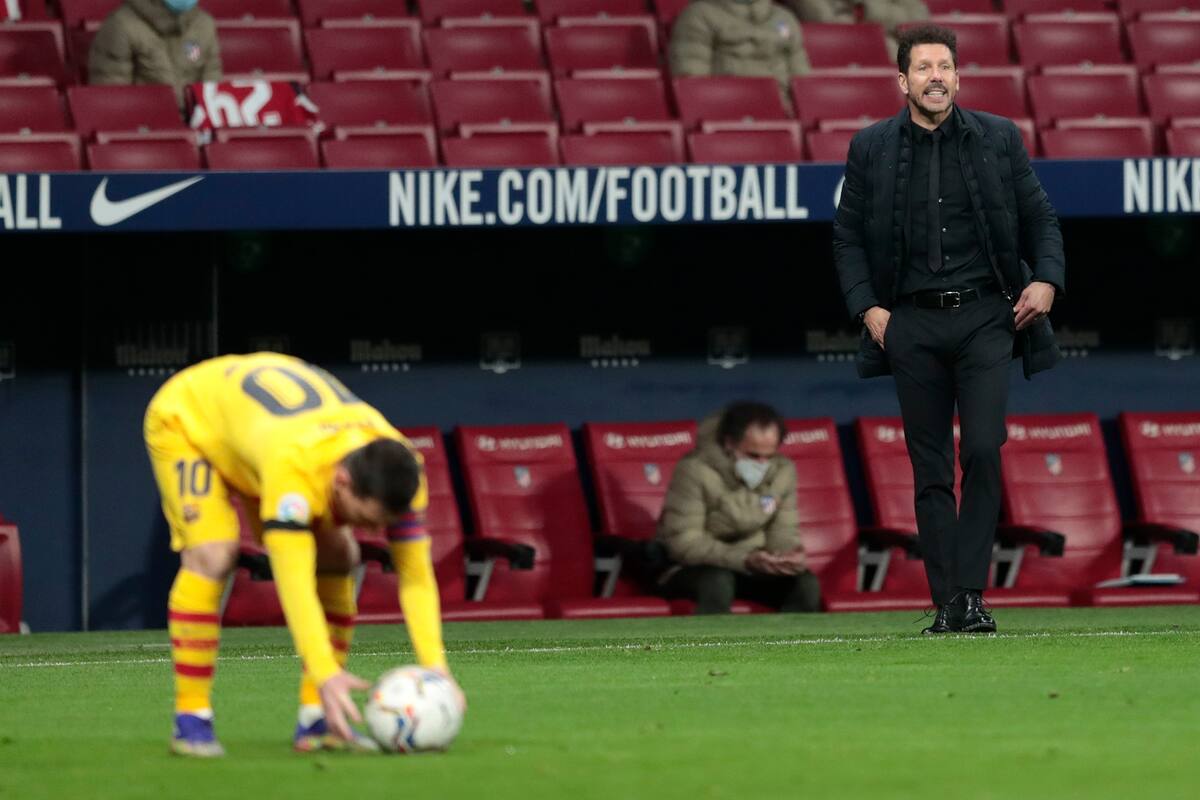 Atlético de Madrid-Barcelona, Liga de España: Lionel Messi y Diego Simeone