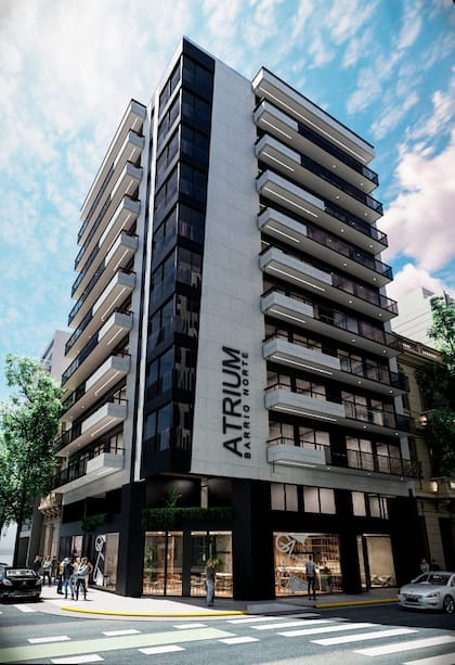 Atrium Barrio Norte está ubicado sobre la esquina de José E. Uriburu y Marcelo T. de Alvear.