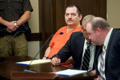 Aubrey Trail durante el juicio en Wilbur, Nebraska