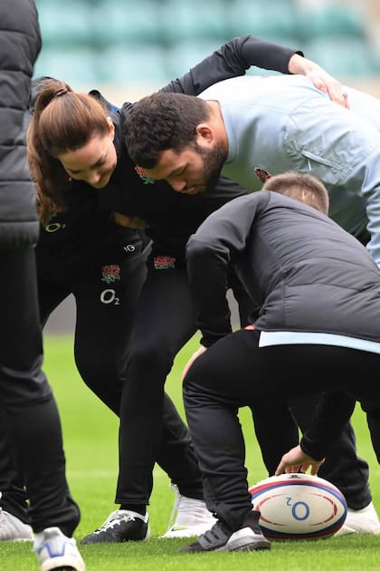 Audaz, la mujer del príncipe William también formó el scrum con el equipo.