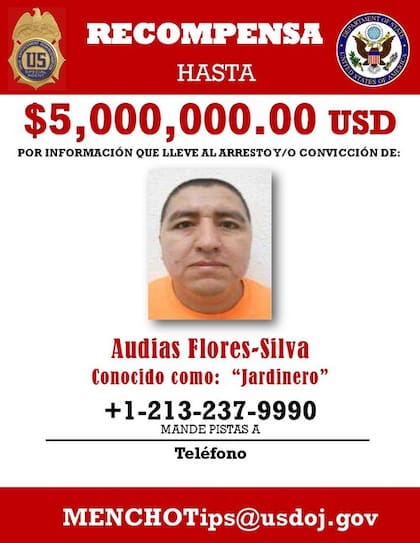 Audias Flores Silva, alias “Jardinero”, es uno de los más buscados por la DEA