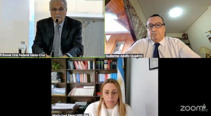 Audiencia en el Tribunal Oral Federal de Río Gallegos, Santa Cruz.