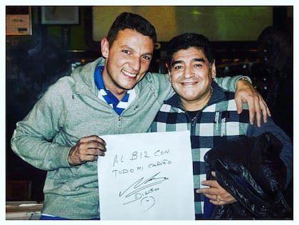 Augusto Digiovanni con Diego Maradona