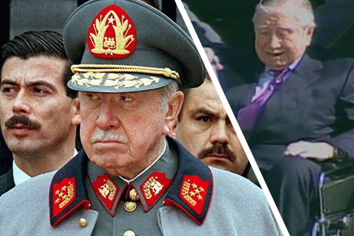 Augusto Pinochet, dos momentos: una imagen del ex dictador chileno tomada el 11 de septiembre de 1997, y otra en marzo de 2000, cuando regresó a Chile tras su detención en Londres.