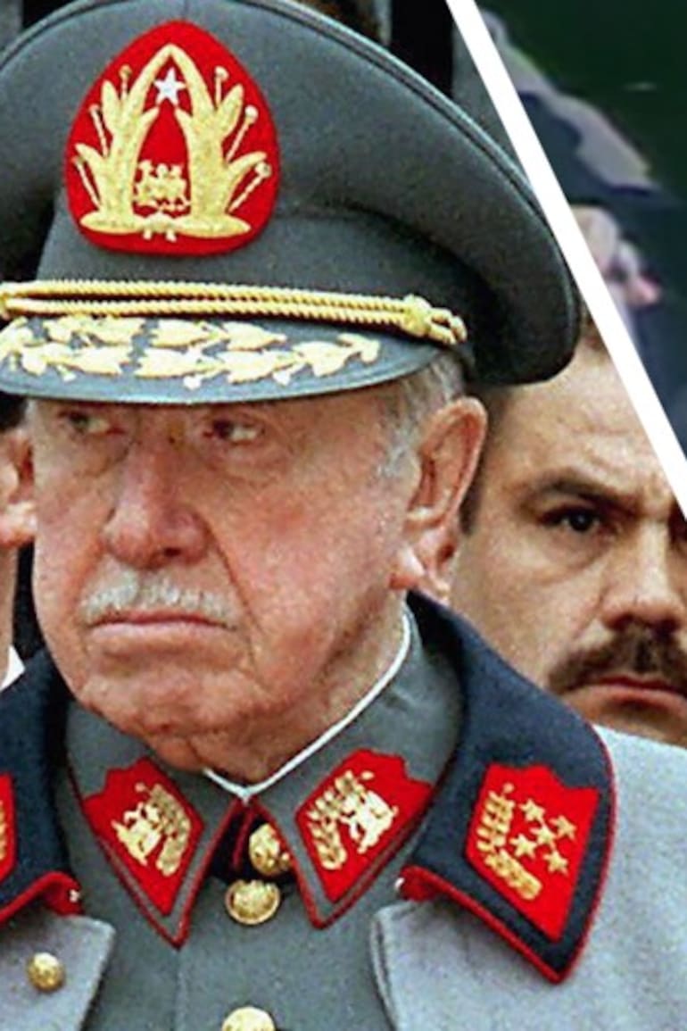 Augusto Pinochet, dos momentos: una imagen del ex dictador chileno tomada el 11 de septiembre de 1997, y otra en marzo de 2000, cuando regresó a Chile tras su detención en Londres.
