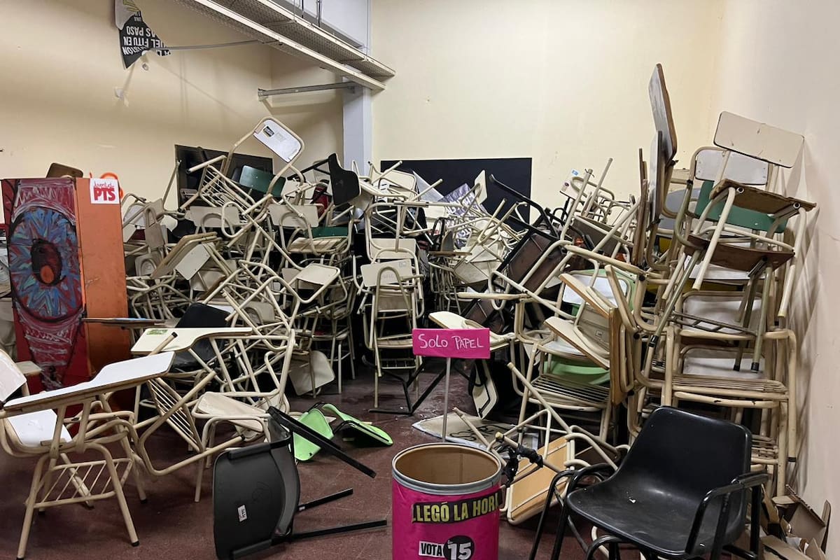 Aula de la Facultad de Ciencias Sociales de la Universidad de Buenos Aires, esta mañana