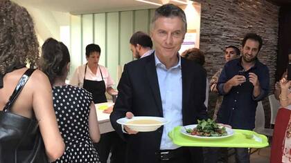 Mauricio Macri, en el comedor de la Casa Rosada