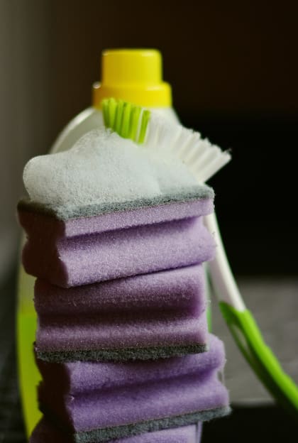 Aunque no se vean restos, las esponjas pueden absorber microorganismos que generan mal olor y contaminan la vajilla (Foto ilustrativa: PIXABAY)