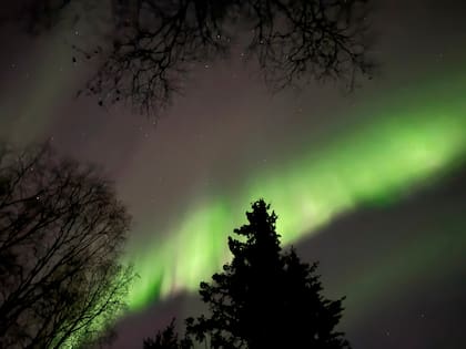 Aurora boreal sobre Anchorage, Alaska, en octubre de 2024; el fenómeno será visible en octubre de 2025