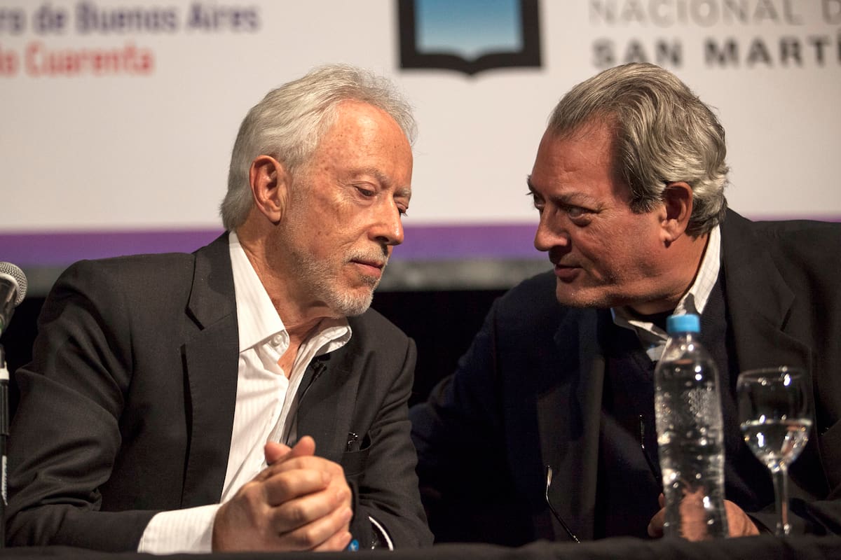 Auster y J.M. Coetzee en la Feria del Libro, en 2014