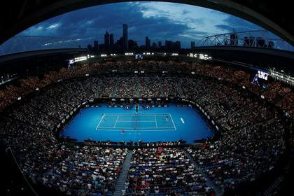 El Rod Laver Arena, escenario central del Abierto de Australia, uno de los cuatro torneos de Grand Slam.