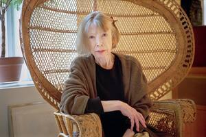 Author Joan Didion in her Upper East Side apartment. Didion has authored books of political and social commentary. --- Photo by Neville Elder/Corbis Sygma (Photo by Neville Elder/Corbis via Getty Images)