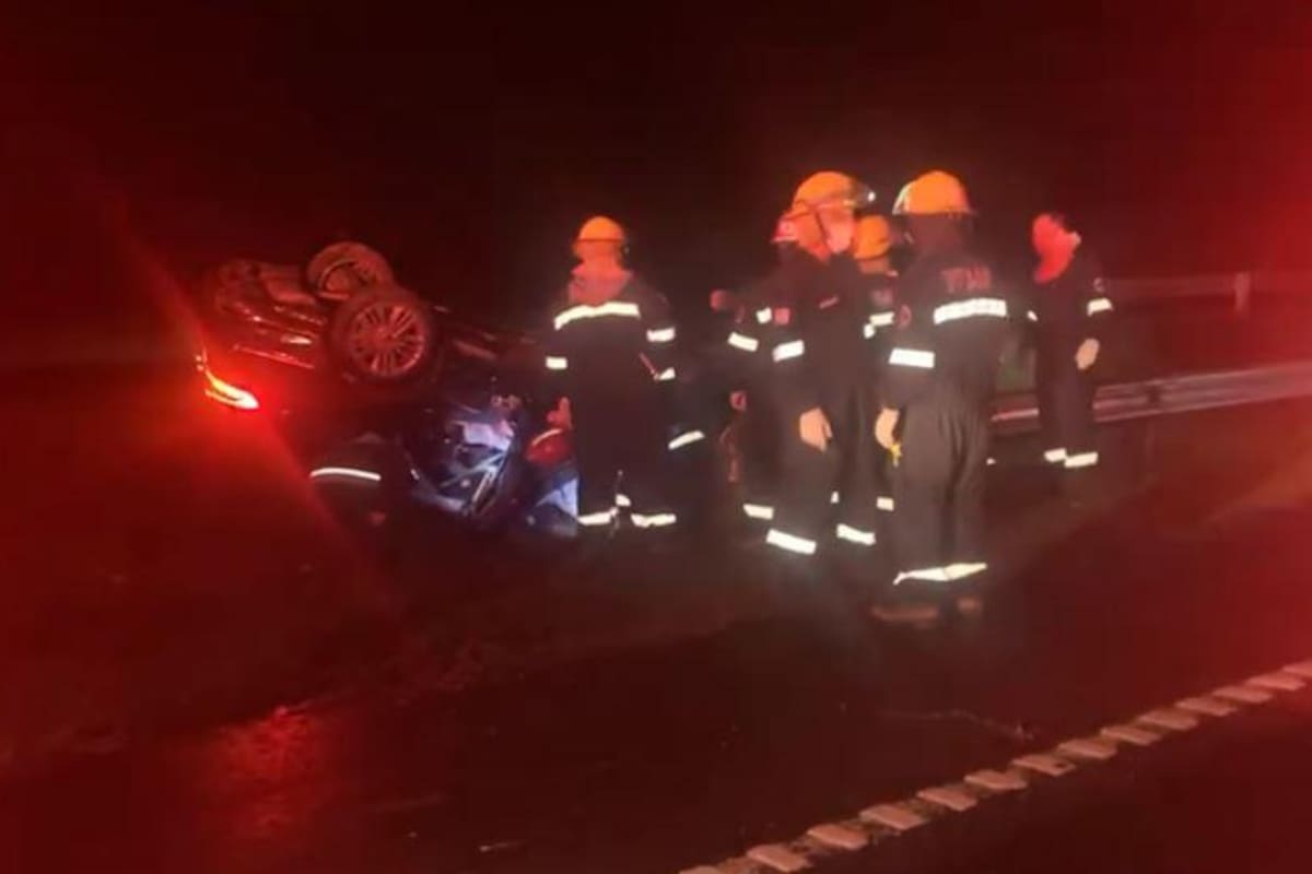 auto accidentado de Mario Meoni