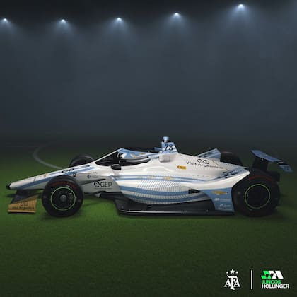 La Asociación del Fútbol Argentino y Juncos Hollinger Racing se unen para seguir festejando el Campeonato del Mundo en las 500 Millas de Indianápolis