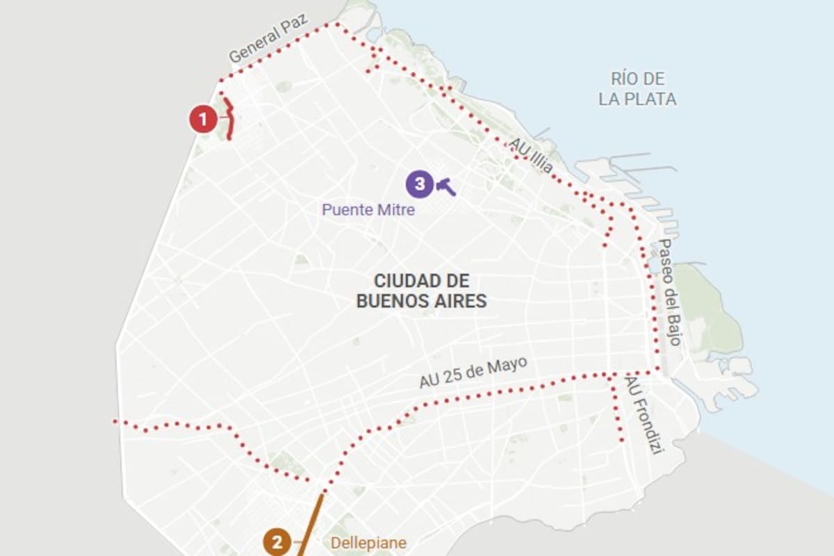 Autopistas cortadas por la carrera de ciclismo