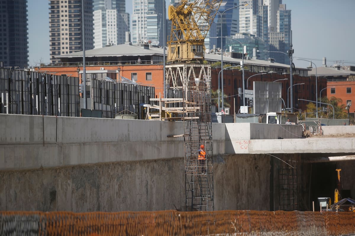 Avanzan las obras en el Paseo del Bajo