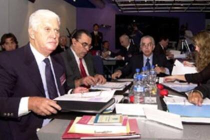 Avelino Porto, con Antonio Bías, de Brasil, y Sánchez Martínez, de Córdoba