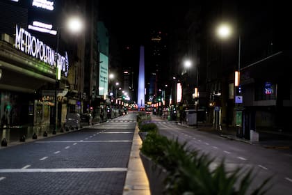Avenida Corrientes en la ciudad de Buenos Aires