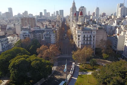 Avenida de Mayo vista desde el Congreso de la Nación
