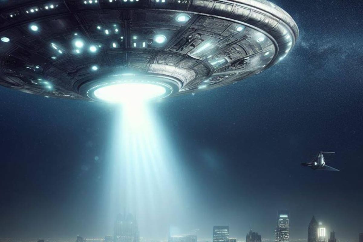 Avi Loeb preparó una expedición para rastrear objetos que pudiesen tener un origen alienígena y encontró unas esferas que no serían de la tierra. Imagen: nave extraterrestre según la Inteligencia Artificial (Foto: IA Bing)