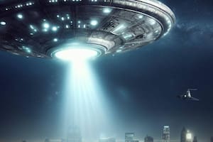 Avi Loeb preparó una expedición para rastrear objetos que pudiesen tener un origen alienígena y encontró unas esferas que no serían de la tierra. Imagen: nave extraterrestre según la Inteligencia Artificial (Foto: IA Bing)