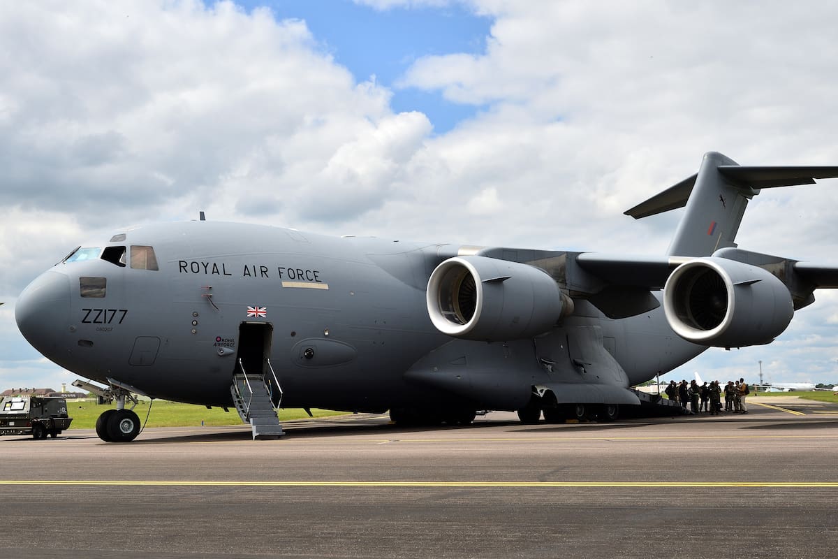 Avión Globemaster de la RAF