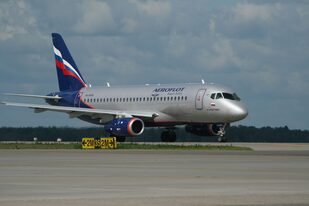 Avión Superjet 100 de Aeroflot, la aerolínea de bandera rusa