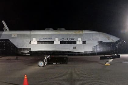 Avión utilizado en la primera misión, luego de su aterrizaje (Foto: Fuerza Aérea de los Estados Unidos)