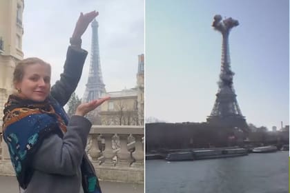Aviones bombardean la Torre Eiffel en el montaje publicado por Ucrania